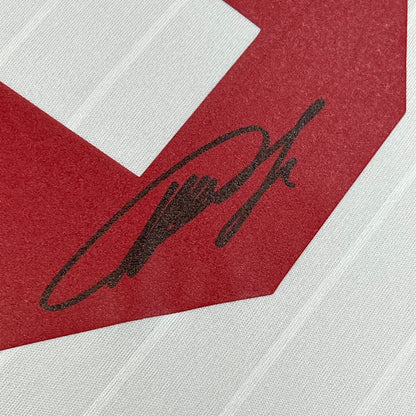 Framed Autographed/Signed Ricardo Kaka AC Milan 35x39 White Soccer Futbol Jersey Beckett BAS COA