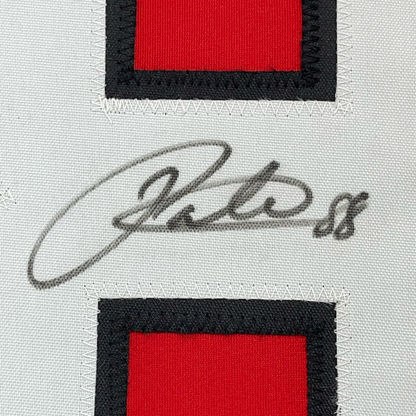 Framed Autographed/Signed Patrick Kane 35x39 Chicago Red Hockey Jersey Beckett BAS COA