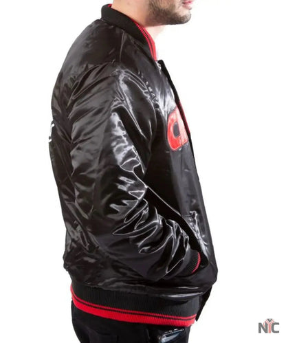 Kansas City Chiefs Black Satin Jacket