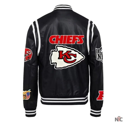 Kansas City Chiefs Jeff Hamilton Black Vegan Leather Jacket