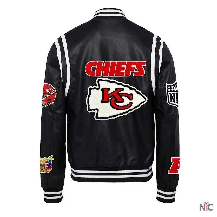 Kansas City Chiefs Jeff Hamilton Black Vegan Leather Jacket