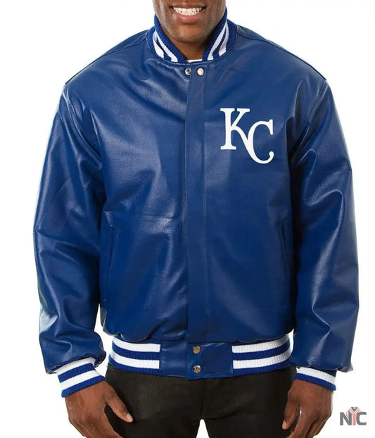 Kansas City Royals Letterman Leather Jacket