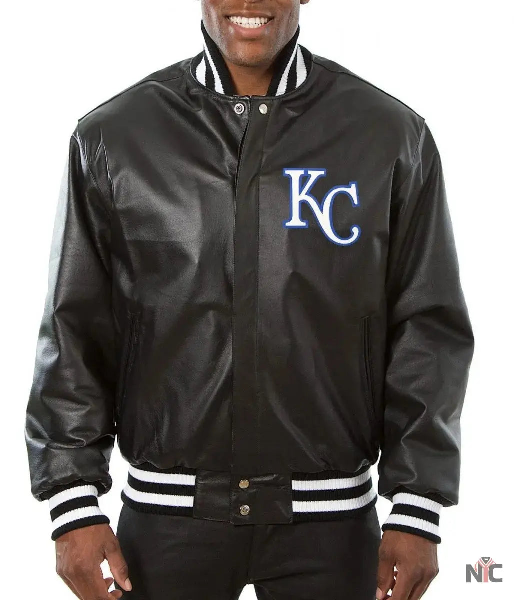 Kansas City Royals Letterman Leather Jacket