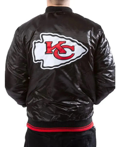 Kansas City Chiefs Black Satin Jacket