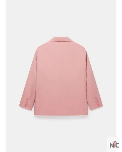 Karen Pirie S02 Velvet Pink Oversized Blazer