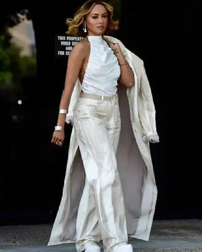 Kat Graham Los Angeles 2025 Long Coat