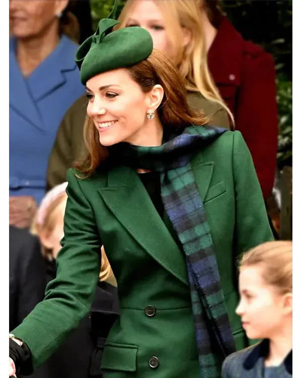 Kate Middleton Green Long Coat