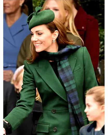 Kate Middleton Green Long Coat