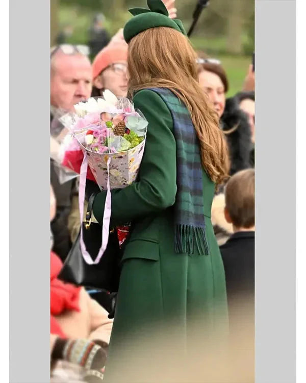 Kate Middleton Green Long Coat