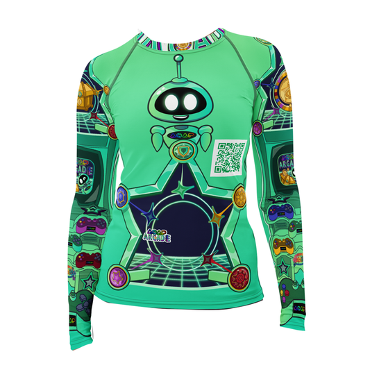 Kawaii Universe - ASAP Arcade Ari Green Ladies Rash Guard