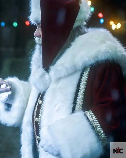Keeping Up with the Clauses Santa Coat With Free Cap