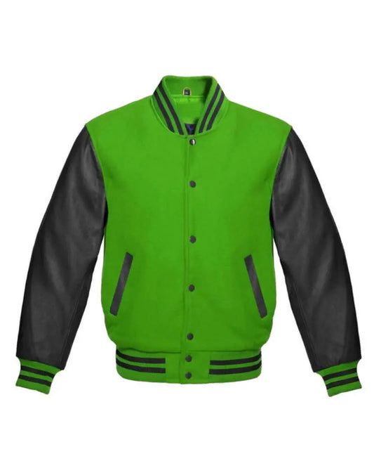 Kelly Green And Black Varsity Jacket