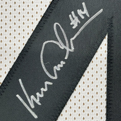 Framed Autographed/Signed Ken Anderson 35x39 Cincinnati White Football Jersey JSA COA