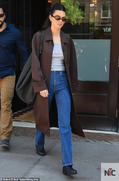 Kendall Jenner Brown Trench Coat