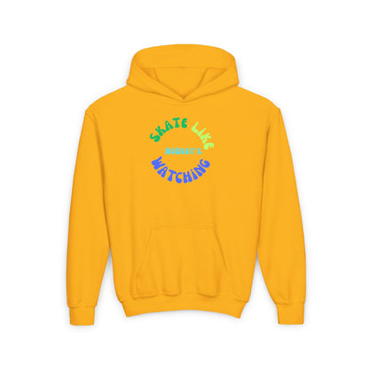 Kids Blue/Green Skate Like Nobody's Watching Hoodie