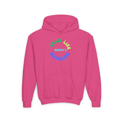 Kids Blue/Green Skate Like Nobody's Watching Hoodie