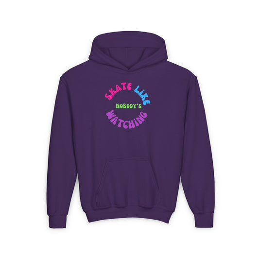 Kids Colorful Skate Like Nobody's Watching Hoodie
