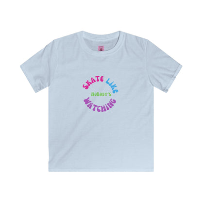 Kids Colorful Skate Like Nobody's Watching Tee