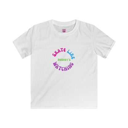 Kids Colorful Skate Like Nobody's Watching Tee