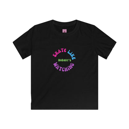 Kids Colorful Skate Like Nobody's Watching Tee