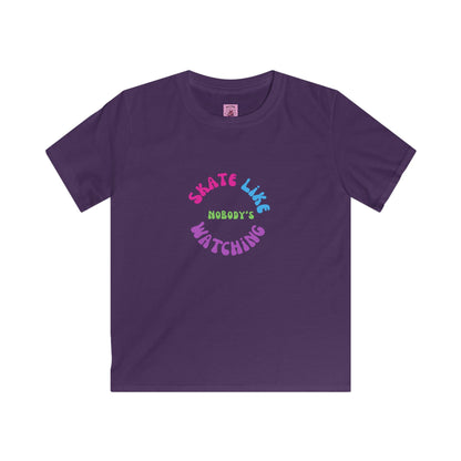 Kids Colorful Skate Like Nobody's Watching Tee