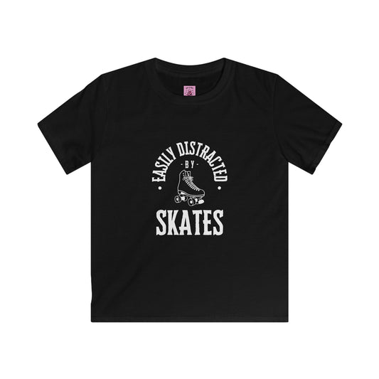 Kids Easily Distracted by Skates Tee