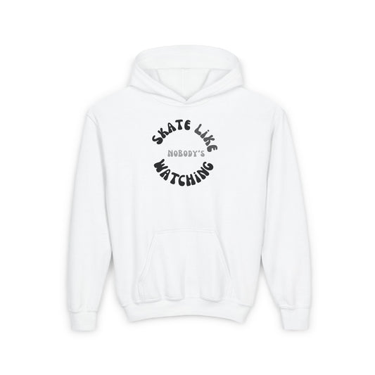 Kids Monotone Skate Like Nobody's Watching Hoodie