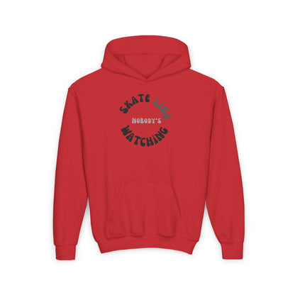 Kids Monotone Skate Like Nobody's Watching Hoodie
