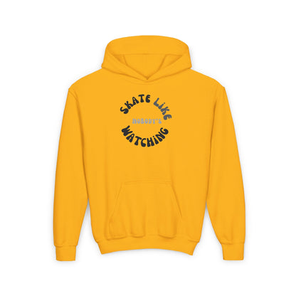 Kids Monotone Skate Like Nobody's Watching Hoodie