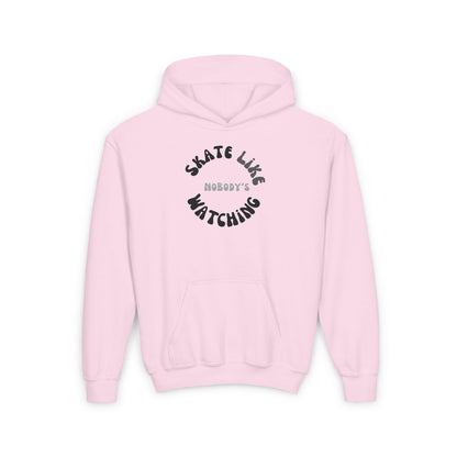 Kids Monotone Skate Like Nobody's Watching Hoodie