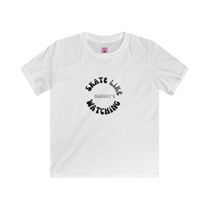 Kids Monotone Skate Like Nobody's Watching Tee