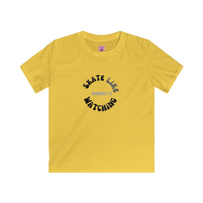 Kids Monotone Skate Like Nobody's Watching Tee