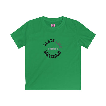 Kids Monotone Skate Like Nobody's Watching Tee