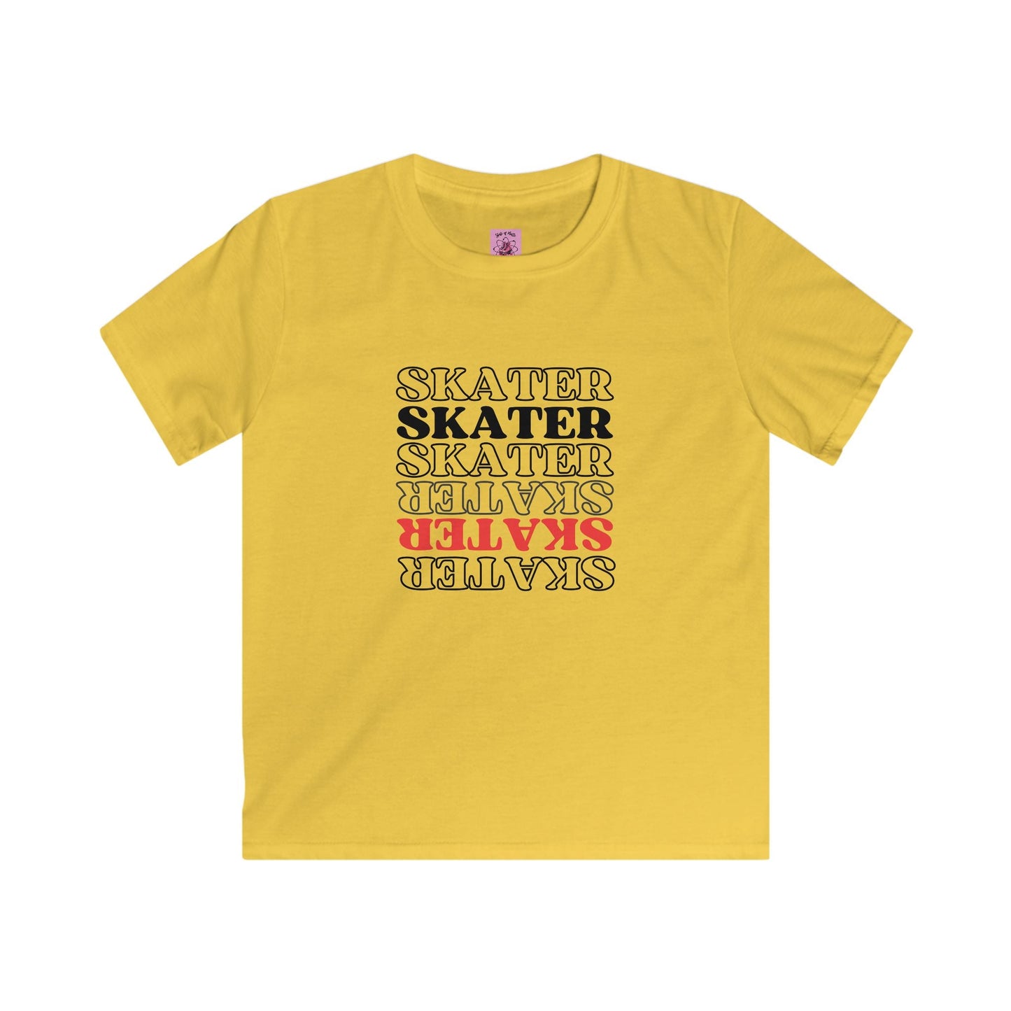 Kids Red Statement Skater Tee