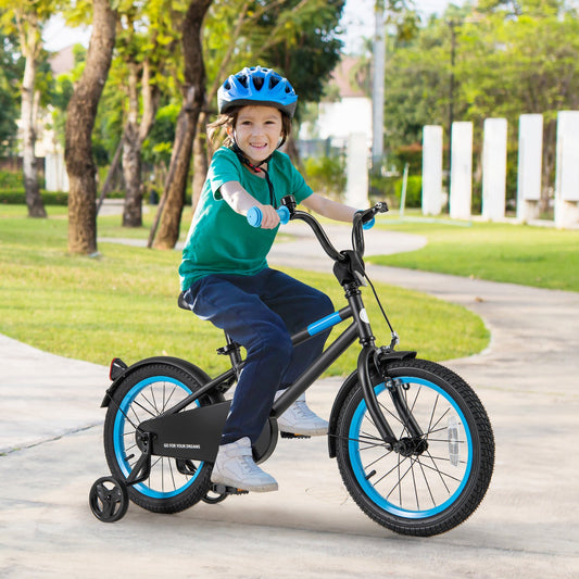 Kids Bike with Adjustable Handlebar and Saddle Black-16 inches