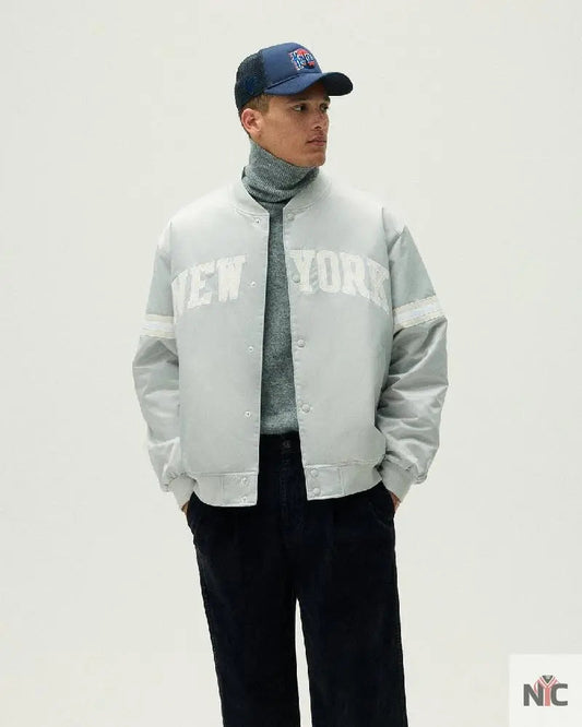 Kith For The New York Knicks Empire Satin Bomber Jacket
