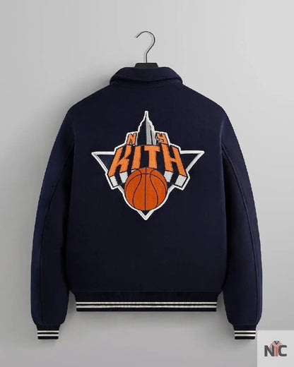 Kith For The New York Knicks Empire Wool Coaches Jacket