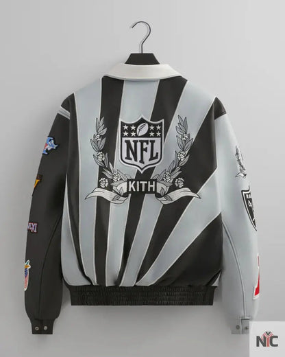 Kith & Jeff Hamilton for the NFL: Raiders Leather Varisty Jacket