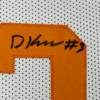 Framed Autographed/Signed Dalton Knecht 35x39 Tennessee White College Basketball Jersey PSA COA