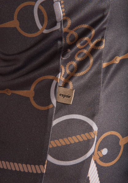Grey Knitted Chord Quarter Zip Sun Shirt