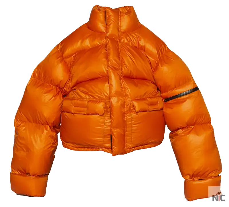 Kylie Jenner Orange Puffer Jacket