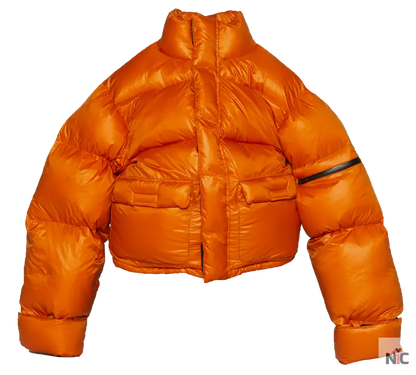 Kylie Jenner Orange Puffer Jacket