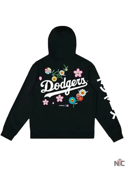 LA Dodgers Floral Black Hoodie