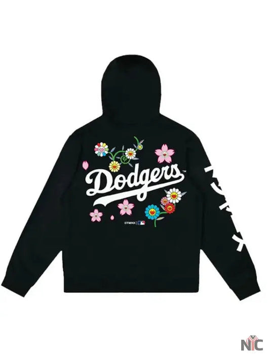 LA Dodgers Floral Black Hoodie