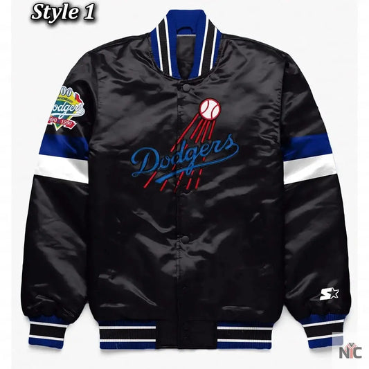 LA Dodgers Home Game Varsity Satin Jacket