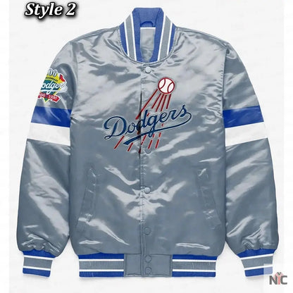 LA Dodgers Home Game Varsity Satin Jacket