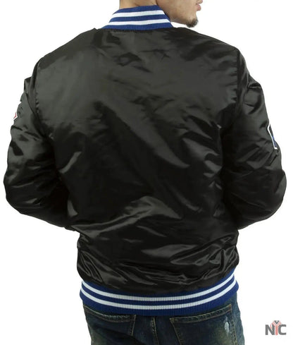 LA Dodgers National Blue Satin Varsity Jacket
