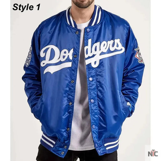 LA Dodgers National Royal Satin Jacket