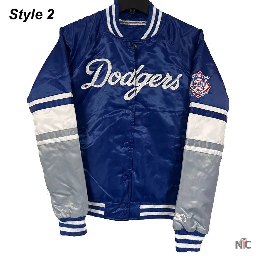 LA Dodgers National Royal Satin Jacket
