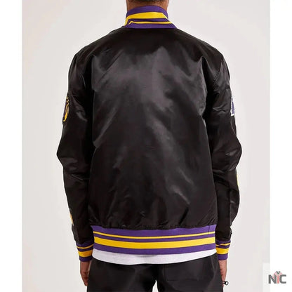 LA Lakers 17X Champions Varsity Satin Jacket